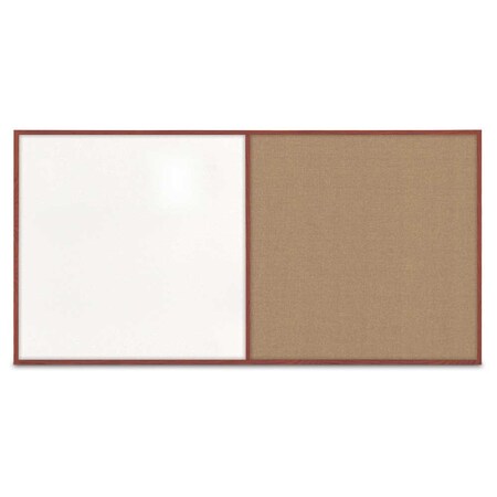 United Visual Products Enclosed Corkboard, 3 Door, 96"x48", 4" Fra, UV3413-WHITE-SURF UV3413-WHITE-SURF